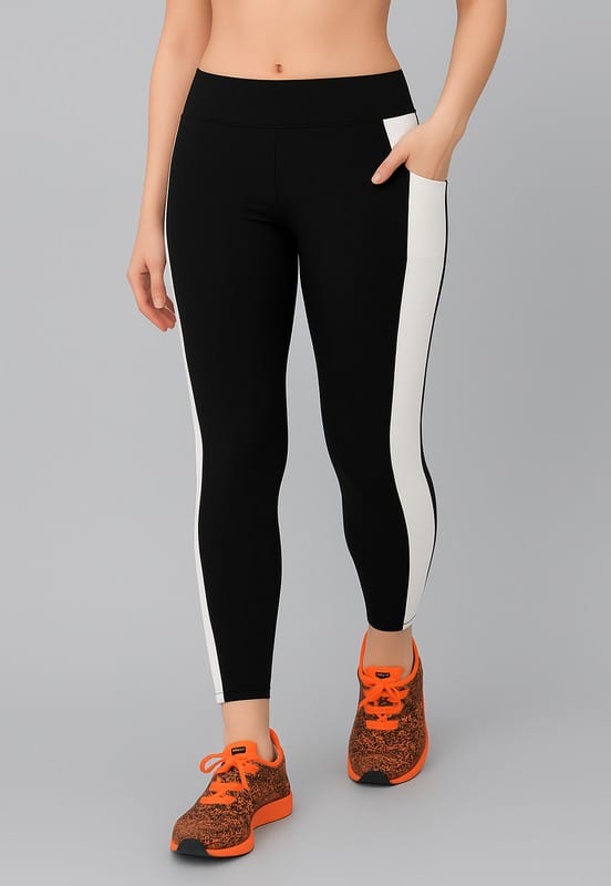 WUGO:: Premium Quality Mid-Waist Gym Leggings | Soft Yoga Pants | Stylish Fitness Tights for Girls or Women