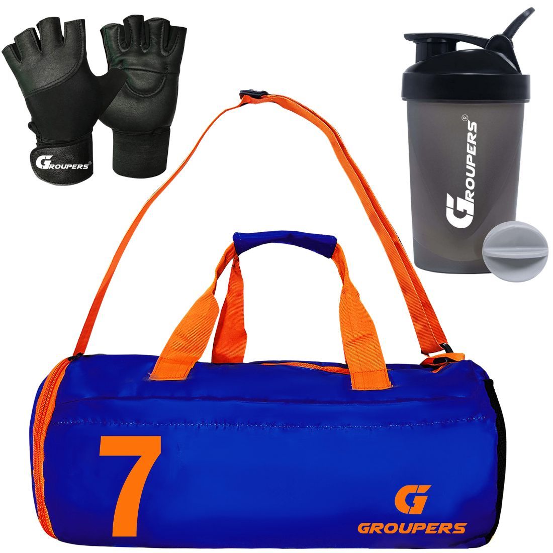 GROUPERS Duffel Bag l Gym Bags l Gym Shaker Bottle-400 ML Duffle Bags Travel