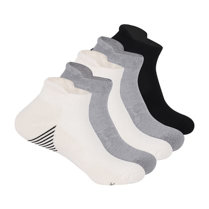Power Grip Set Of 5 Bamboo Socks For Men