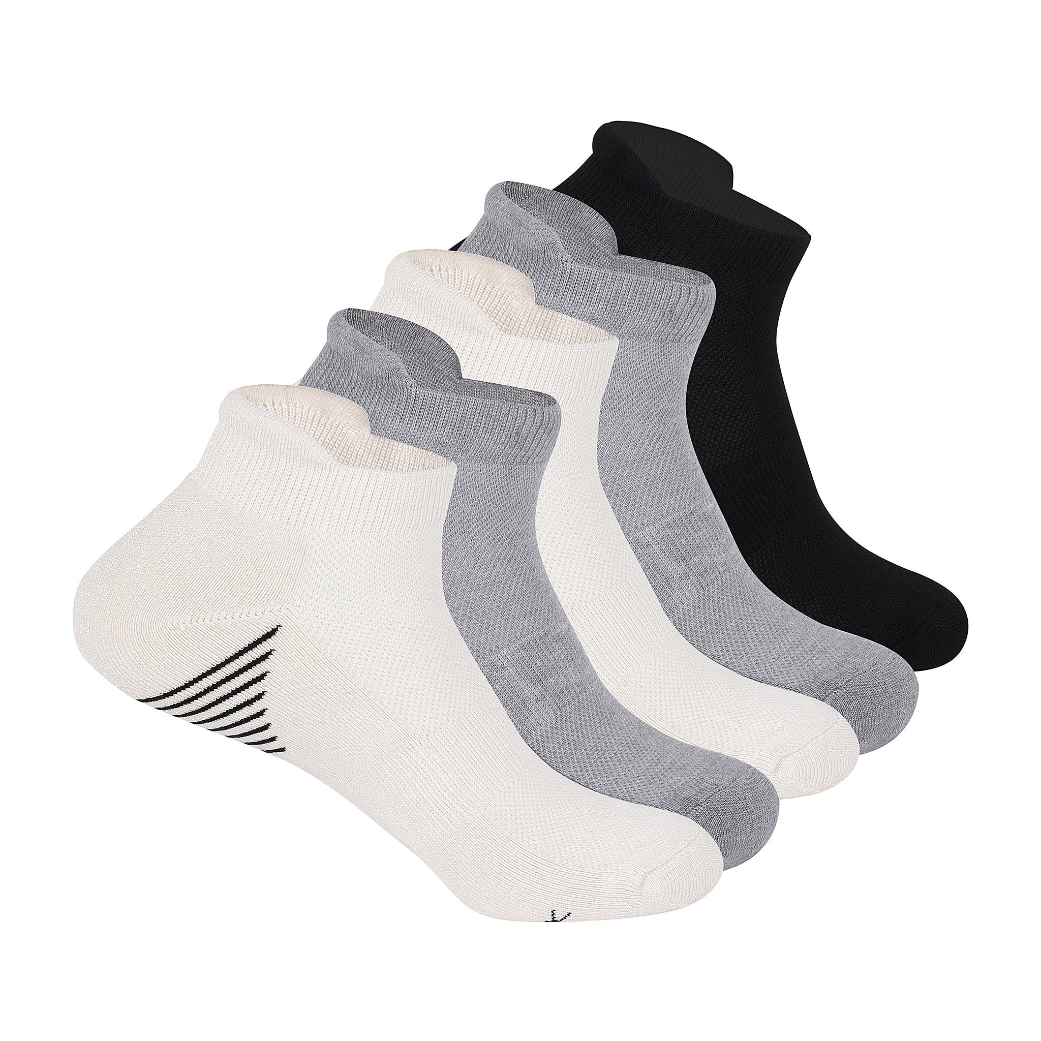 Power Grip Set Of 5 Bamboo Socks For Men