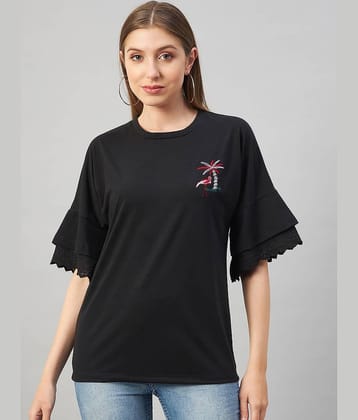 AUSTIN WOOD Women's Cotton Blend Regular Top ( Black )