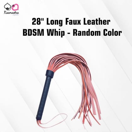 Kaamastra 28" Long Faux Leather BDSM Whip -