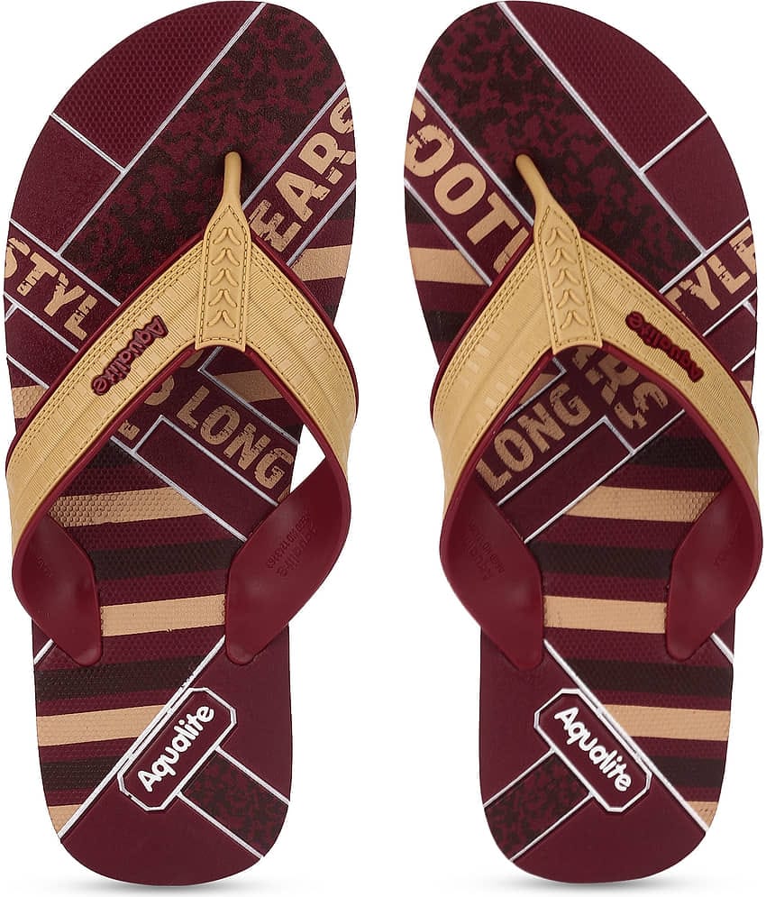 Aqualite Maroon Men's Daily Slipper