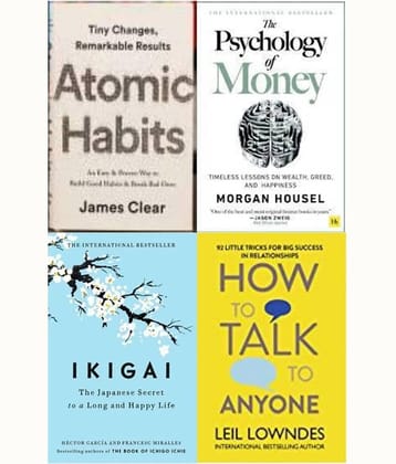 Atomic Habits + The Psychology of Money + Ikigai + How to Talk to Anyone