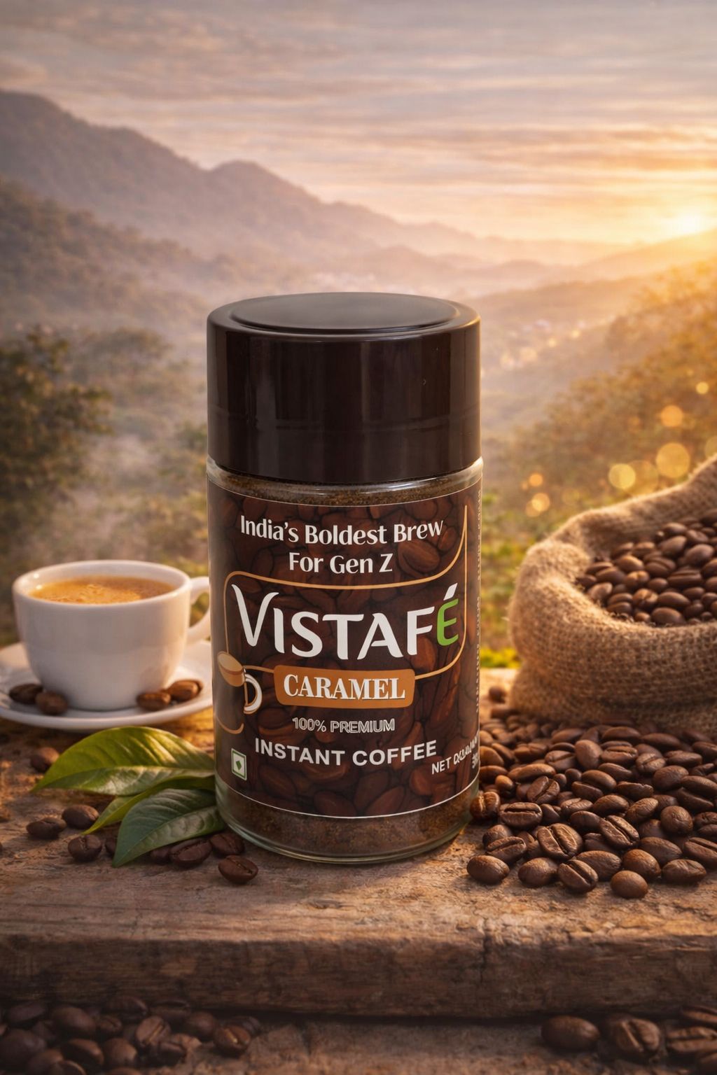 Vistafe Caramel Instant Coffee for Smooth Sweet Taste