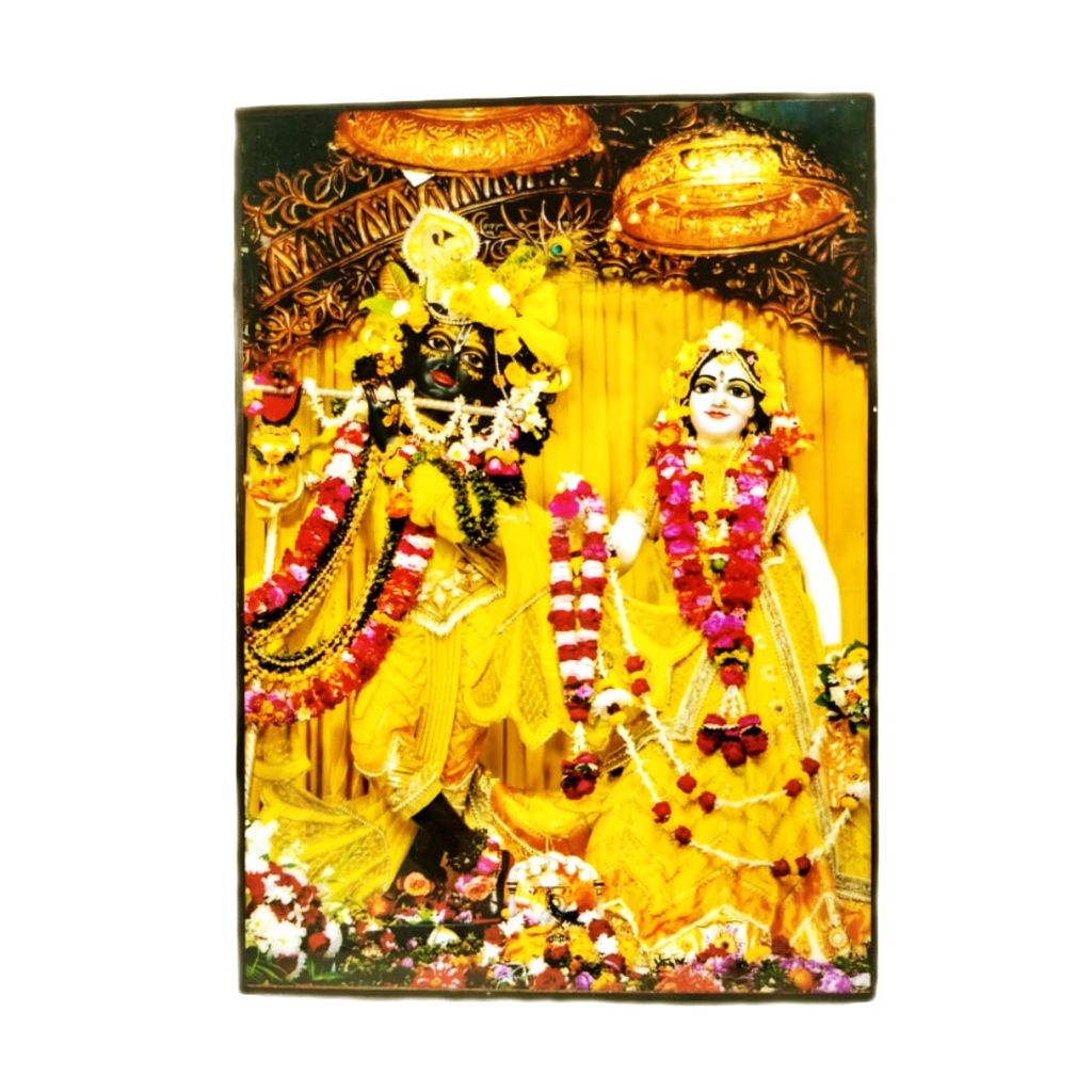 MAYAPURI Iskcon Radha Krishna Photo Framed, Religious Painting | Home Decorative (7 X 5 Inch) - Pooja Needs | Buy online on ZillyBuy