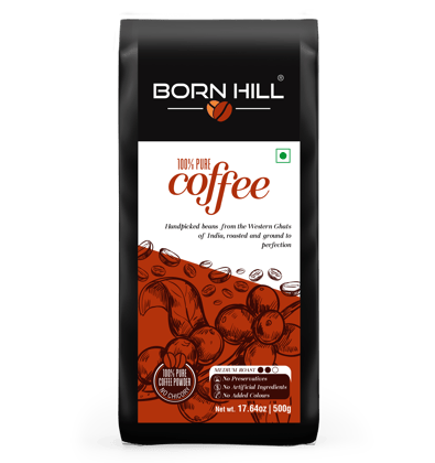 BORN HILL BH coffee powder 500g (Pack of 1)