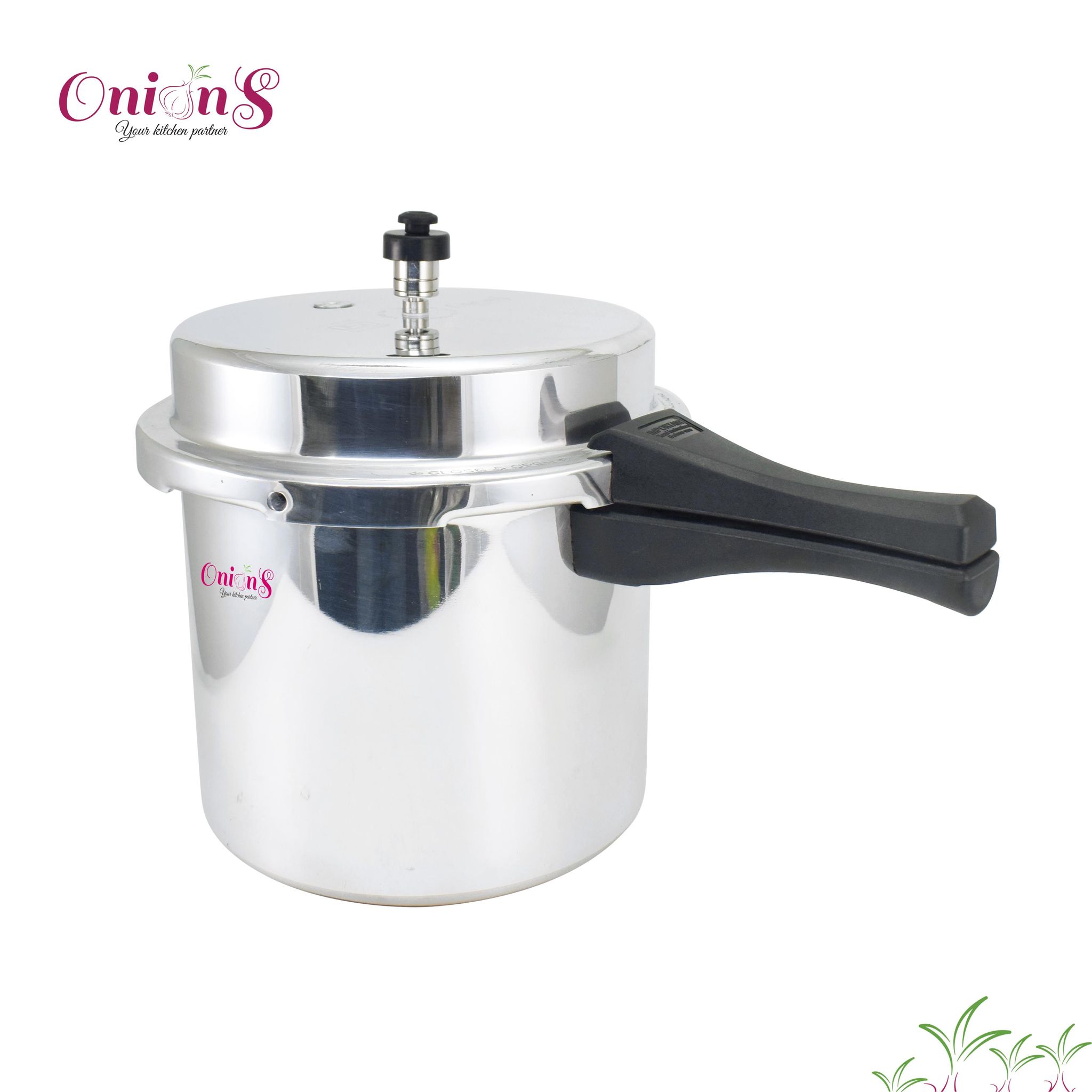 Onions Aluminium Pressure Cooker with Outer Lid Gas Stove Compatible