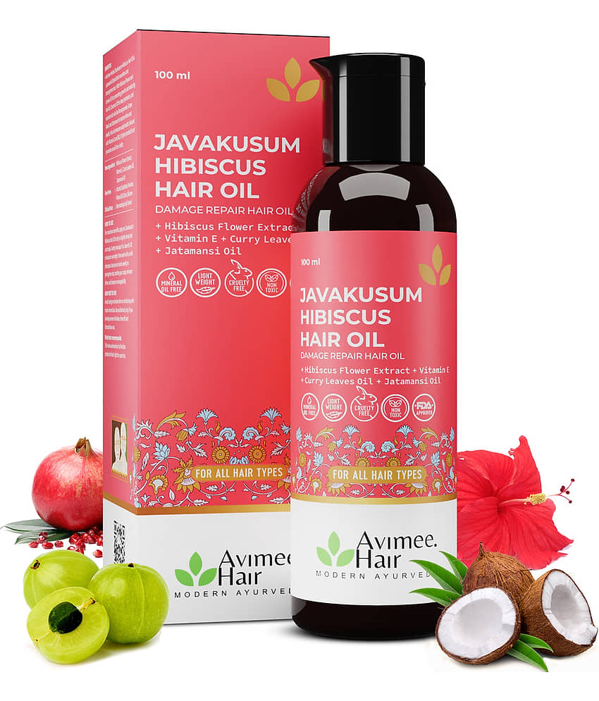 Avimee Herbal Javakusum Hibiscus Hair Oil For Hair Repair, Growth & Nourishment 100ml (Pack of 1)