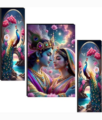 MahiArt Radha Krishna Wall Paintings Without Frame 30x1x45 (cm)
