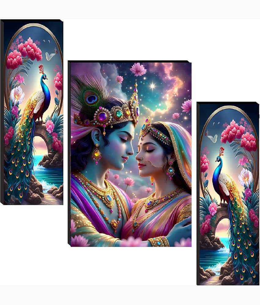 MahiArt Radha Krishna Wall Paintings Without Frame 30x1x45 (cm)