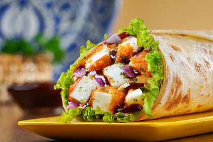 Buldak Fried Paneer Korean Wrap (Spicy). Buldak Fried Paneer Korean Wrap (Spicy).