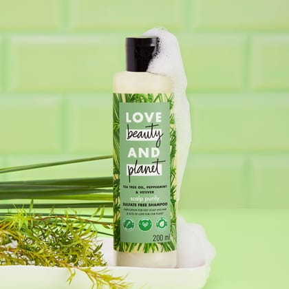 Tea Tree Oil, Peppermint & Vetiver Shampoo - 200 ml-200 ml