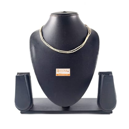 MAYAPURI Unisex Tulsi Kanthi Mala for Neck Wear | Holy Basil Wooden Necklace (Pack of 2)