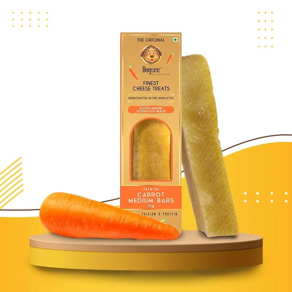 Dogsee Chew Singles Carrot Medium Bars 70 Gms