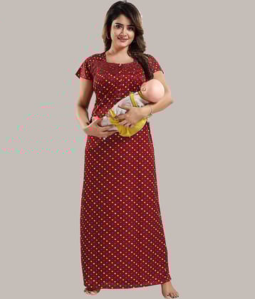 Gutthi Blue Satin Nursing Nighty