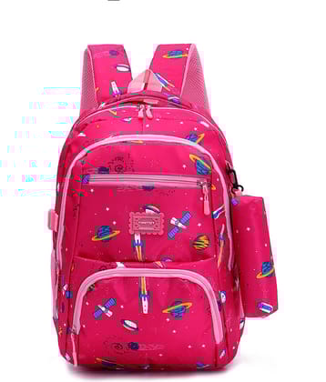 Tinytot 30 Ltrs Pink School Bag for Boys & Girls