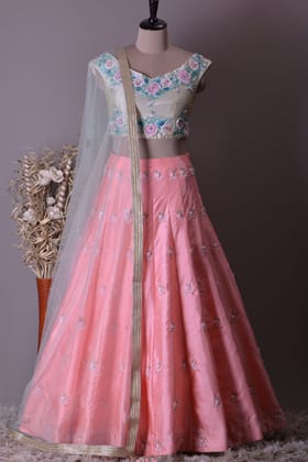 TRENDY WEDDING WEAR LEHENGA CHOLI - AE-1027