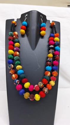 Vibrant Double Layer Multicolored Bead Necklace - Fashion Accessories