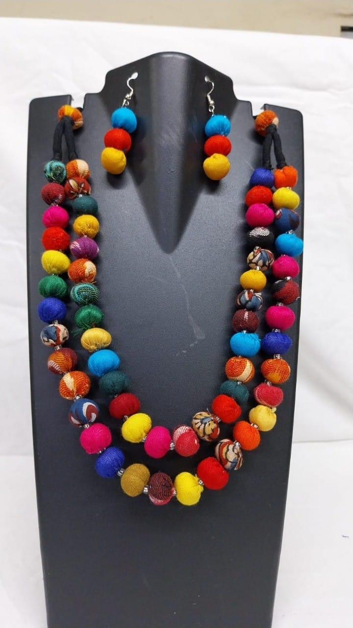 Vibrant Double Layer Multicolored Bead Necklace - Fashion Accessories