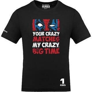 FastB Men Printed Round Neck Black T-Shirt