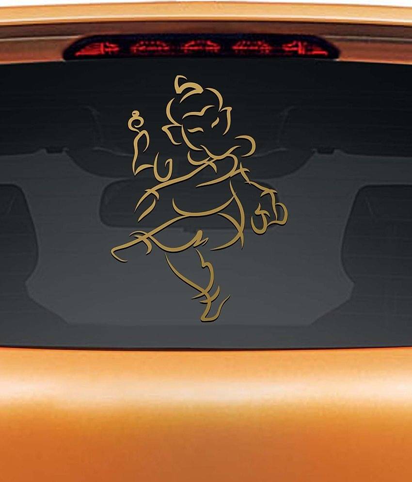 WallDesign Decals & Stickers In Car Sticker Golden