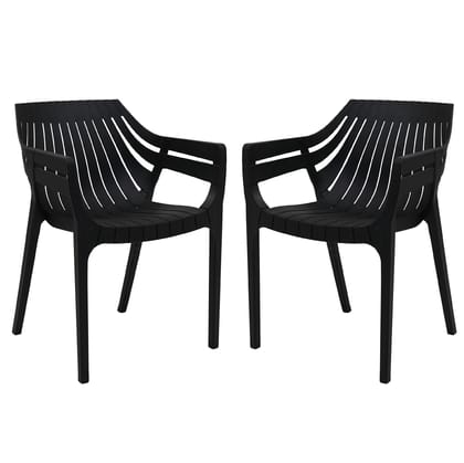 Supreme Furniture Spectrum Plastic with-Arm Chair Suitable for Home, Office, Garden, Living Room, Cafeteria, Restaurant, Hotel, Resort, Indoor & Outdoor