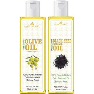 PARK DANIEL Olive Oil &amp; Blackseed Oil Combo Pack Of 2 bottle of 100 ml(200 ml) (200 ml)