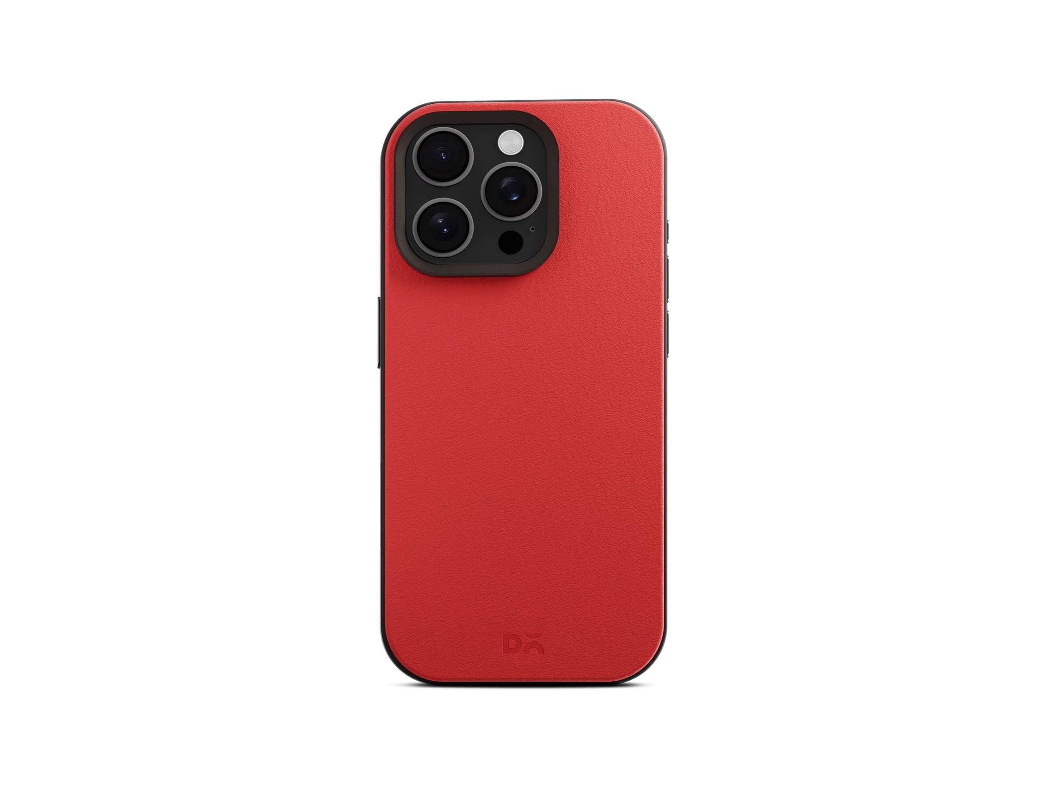 DailyObjects Leatherite MagSafe Phone Case Cover for iPhone 15 Pro Max - Crimson-Grey