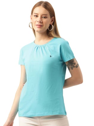 Womens Premium Cotton Half Sleeve Tops-XS