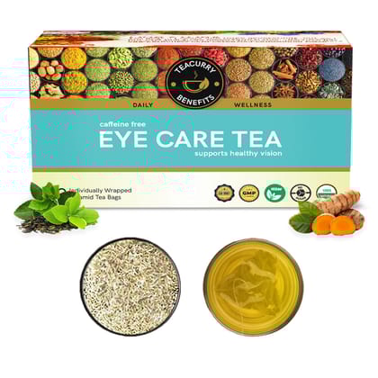 TEACURRY Eye Care Tea (1 Month Pack, 30 Tea Bags) - Helps with Eye Health and Vision