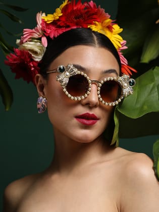 Glam-Up Shades: Bejeweled & Beautiful-Sunglasses