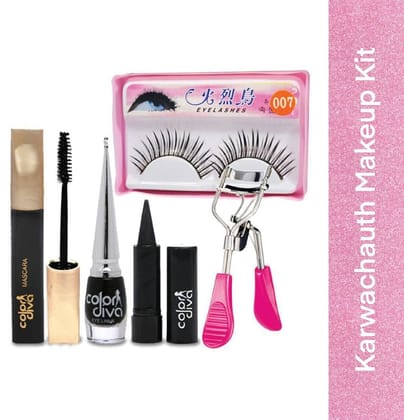 Adbeni Face Makeup Pallate With Eyelash & Curler  Combo GC561 Makeup Kit Pack of 5 94