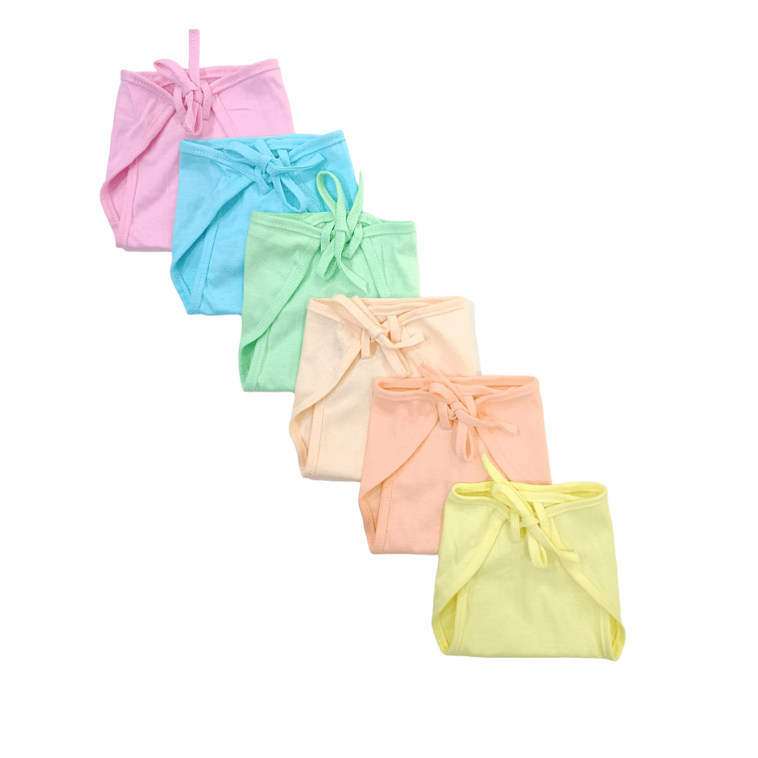 Newborn Single Layer Hosiery Nappies 0 to 2 Months 6 &12 Pc-Set of 6