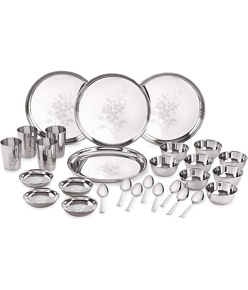 Neelam Stainless Steel Dinner Set of 28 Pieces