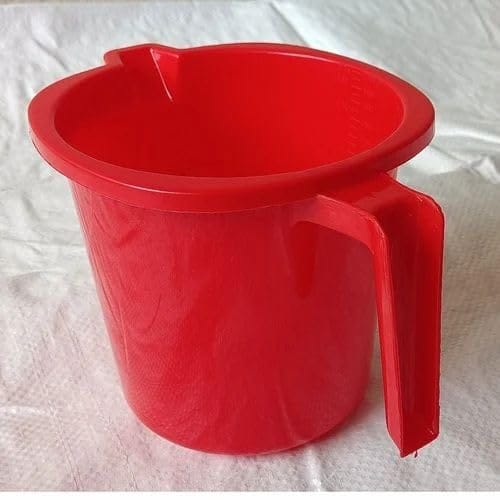 Plastic Drinking Mug, Red, Durable, Lightweight 1.5 liter