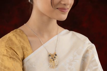 Citrine And Silver Necklace