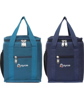 Kyros Multi Color Polyester Lunch Bag Pack of 2