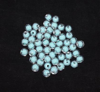 Normal Round Acrylics Plastic Beads For Jewelry Making , PTB-062-Per Packet of 183 Pcs (50 Gram) / 7 MM