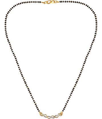 AanyaCentric Golden Mangalsutra ( Pack of 1 )