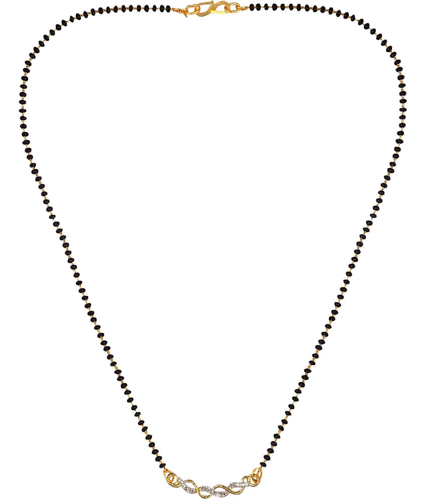 AanyaCentric Golden Mangalsutra ( Pack of 1 )