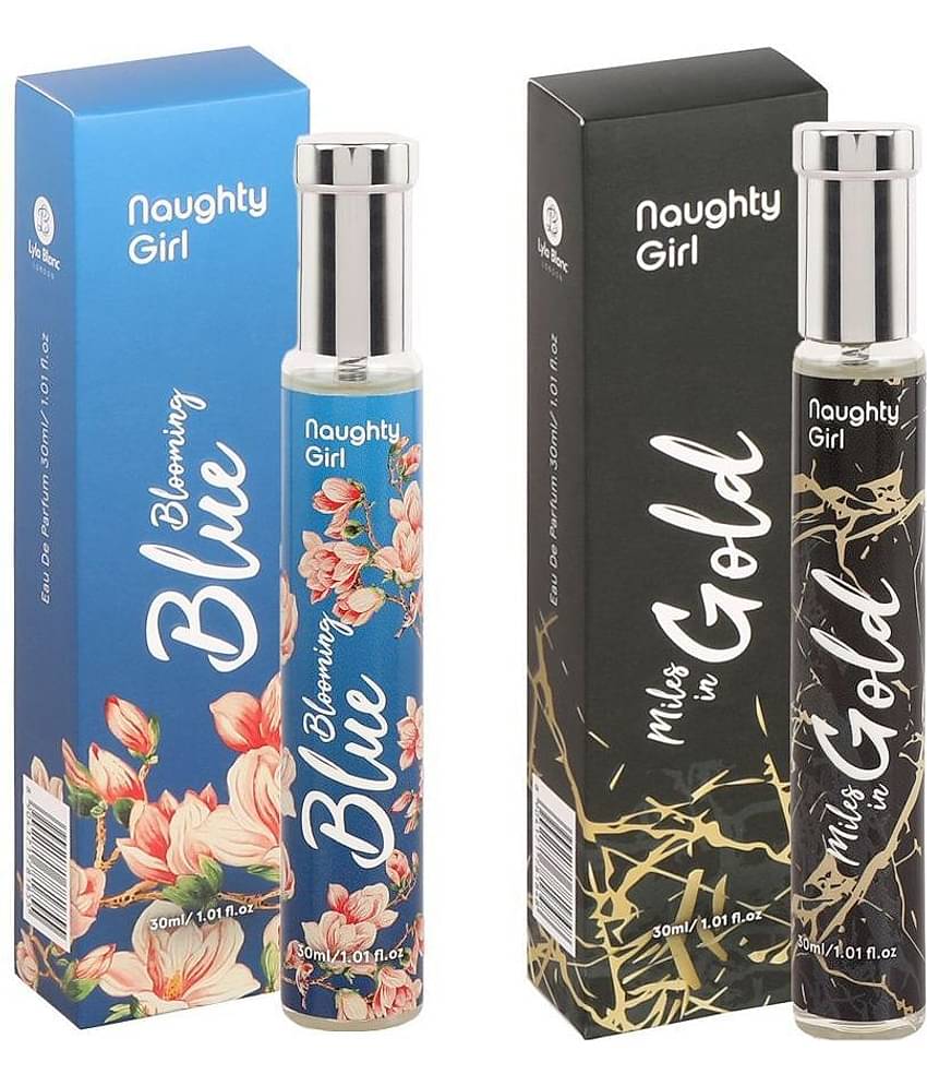 Naughty Girl Luxury EDP Blooming Blue With Miles In Gold Perfumes for WomenBuy One Get One (30ml x 2)