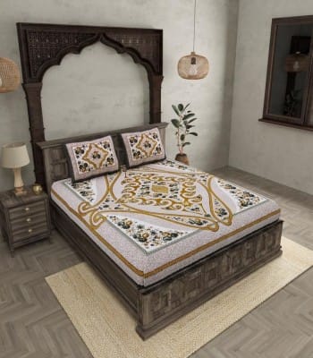Pure Bliss 240TC Cotton Double Bedsheet
