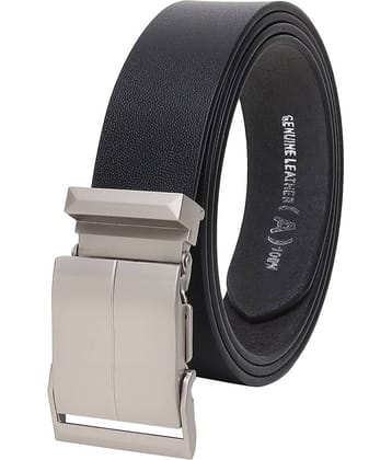SUNSHOPPING - Black 100% Leather Men's Formal Belt ( Pack of 1 )