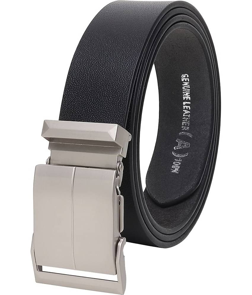 SUNSHOPPING - Black 100% Leather Men's Formal Belt ( Pack of 1 )