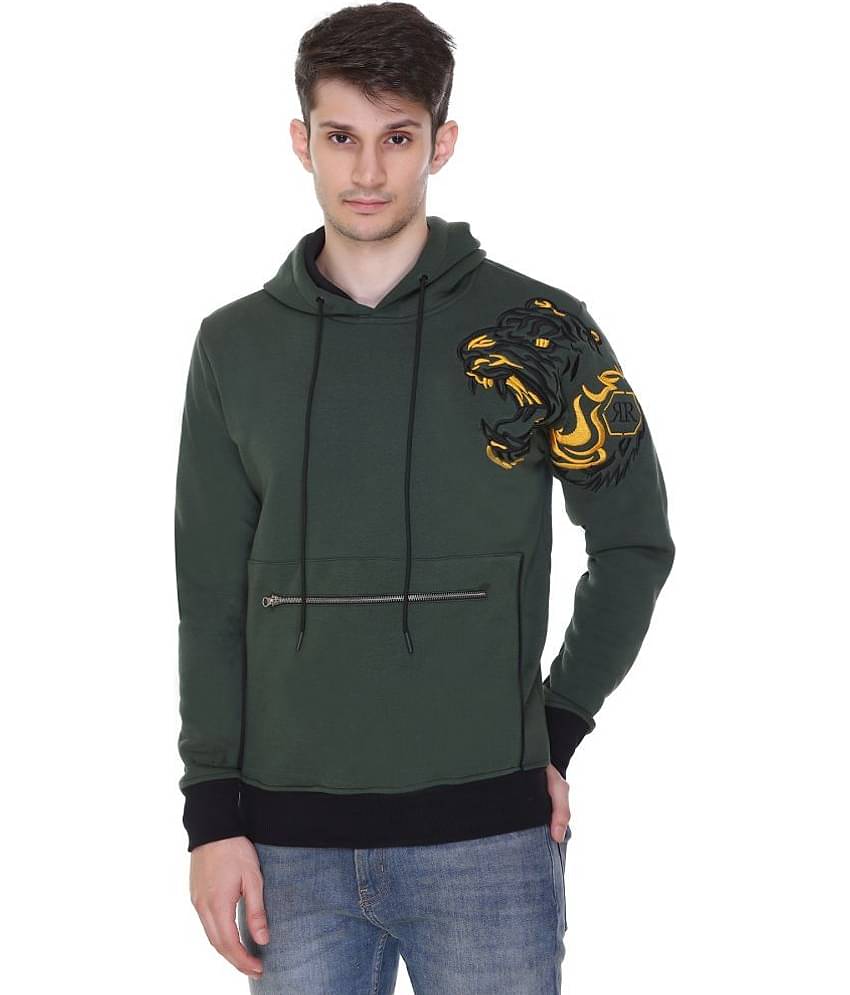 RF RAVES - White Fleece Regular Fit Men's Sweatshirt ( Pack of 1 )