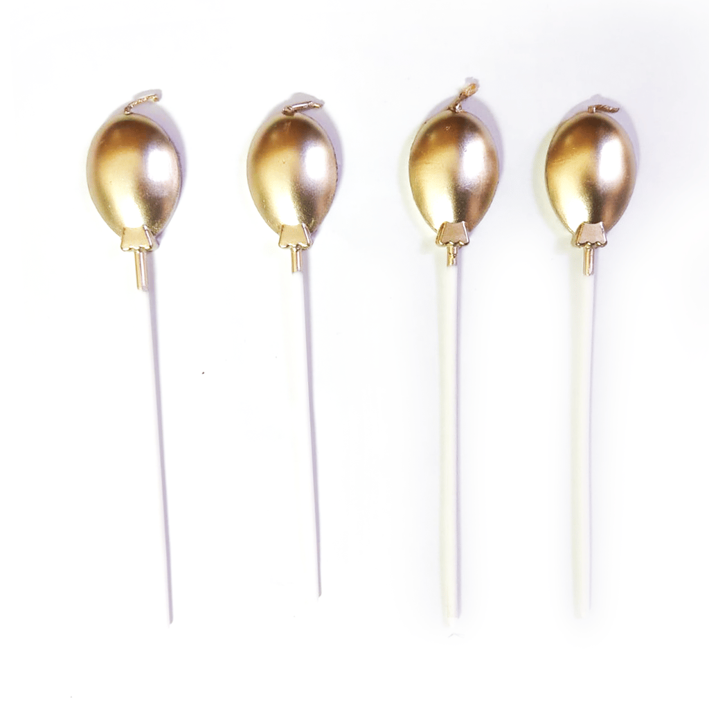 Champagne Gold Balloon Shaped Candles - 4PC - Party and Festive Needs | Buy online on ZillyBuy