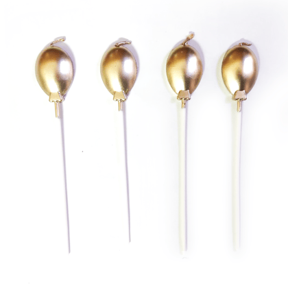 Champagne Gold Balloon Shaped Candles - 4PC