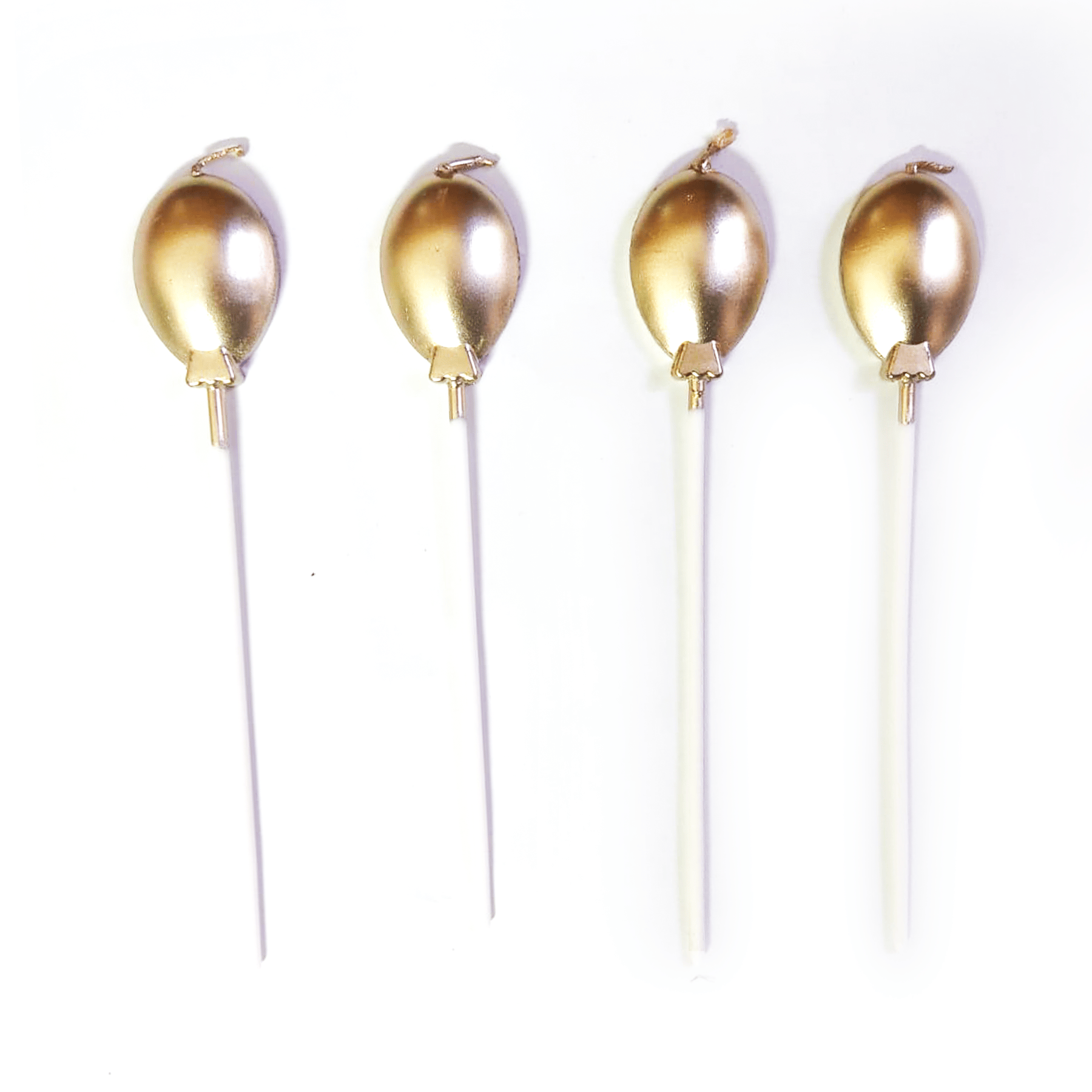 Champagne Gold Balloon Shaped Candles - 4PC
