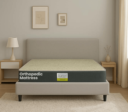Starlon Orthopedic Foam Mattress | Dual Comfort Design | Spine Alignment | 5- Years Warranty | Medium Firm | 3 Layered Orthopedic Mattress | King Size (72x84x4 Inches)